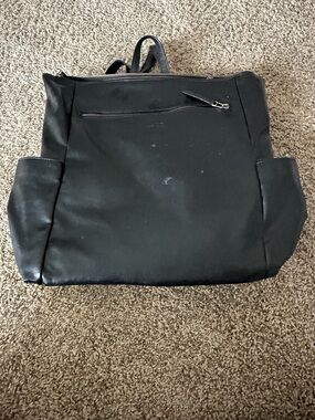 Freshly Picked Black Kids Backpack with Front Zip Pocket